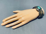 One Of Most Unique Ever Vintage Native American Navajo Turquoise Gold Sterling Silver Bracelet-Nativo Arts