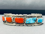 Wonderful Vintage Native American Zuni Morenci Turquoise Sterling Silver Signed Bracelet-Nativo Arts