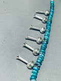 Fascinating Native American Zuni J.beyuka Turquoise Sterling Silver Necklace-Nativo Arts