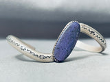 Rare Purple Jasper Vintage Native American Navajo Sterling Silver Bracelet