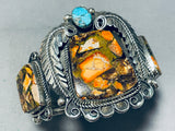 One Of The Most Unique Vintage Native American Navajo Agate Turquoise Sterling Silver Bracelet-Nativo Arts