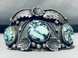 White Stallion Mine! Very Rare Vintage Native American Navajo Turquoise Sterling Silver Bracelet-Nativo Arts