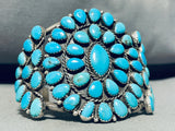 Museum Vintage Native American Navajo Turquoise Sterling Silver Tear Bracelet-Nativo Arts