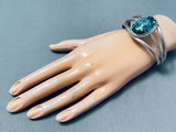 Crazy Spiderweb!! Vintage Native American Navajo Turquoise Sterling Silver Bracelet-Nativo Arts