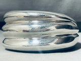 One Of The Coolest Vintage Southwest Sterling Silver Bracelet Cuff-Nativo Arts
