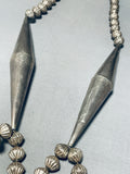 The Biggest Cones Ever!! Vintage Native American Navajo Sterling Silver Necklace-Nativo Arts