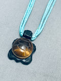 Rare Turtle Vintage Santo Domingo Turquoise Heishi Turtle Sterling Necklace-Nativo Arts