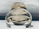 One Of The Biggest Vintage Native American Navajo Spiderweb Turquoise Sterling Silver Bracelet-Nativo Arts