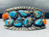 One Of The Best Ever Vintage Native American Navajo Morenci Turquoise Sterling Silver Bracelet-Nativo Arts