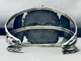 Museum Quality Leaves!! Vintage Native American Navajo Turquoise Sterling Silver Bracelet-Nativo Arts