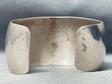 Elegant Vintage Native American Navajo Mirrored Sterling Silver Cuff Bracelet