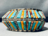 6 Inch Wrist Best Dave Freeland Vintage Inlay Turquoise Sterling Silver Bracelet-Nativo Arts