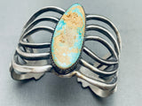 Swirling Cuff Vintage Native American Navajo Royston Turquoise Sterling Silver Bracelet-Nativo Arts