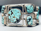 One Of The Best Vintage Native American Navajo #8 Turquoise Sterling Silver Bracelet-Nativo Arts