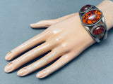 Ancient Tree Sap Amber Vintage Southwest Sterling Silver Bracelet-Nativo Arts