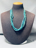 Native American Amazing Santo Domingo Kingman & Royston Turquoise Sterling Silver Twist Necklace-Nativo Arts