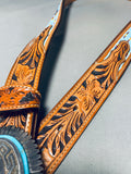 Important Vintage Native American Navajo Abe Begay Inlay Sterling Silver Buckle Belt-Nativo Arts