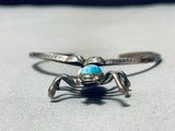 Dangling Spider!! Vintage Native American Navajo Turquoise Sterling Silver Bracelet-Nativo Arts