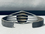 Amazing Vintage Native American Navajo Sleeping Beauty Turquoise Sterling Silver Bracelet-Nativo Arts