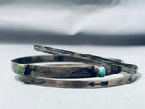 Early 1900s Vintage Native American Navajo Sterling Silver Bangle Bracelets