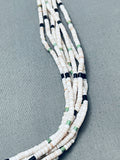 One Of The Best Vintage Santo Domingo White Black Shell Heishi Necklace-Nativo Arts