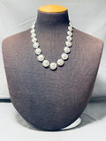 One Of The Most Unique Vintage Native American Navajo 'Half Bead' Sterling Silver Necklace-Nativo Arts