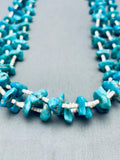 Nuggets Of Old Turquoise Vintage Native American Navajo Heishi Necklace-Nativo Arts