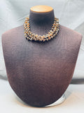 Rare Older Fab Vintage Santo Domingo Shell Heishi Sterling Silver Necklace-Nativo Arts
