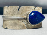 One Of The Finest Lapis Hand Carved Sterling Silver Vintage Native American Navajo Bracelet-Nativo Arts