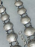 Magnificent Vintage Native American Navajo Half Dollar Sterling Silver Concho Belt/ Necklace-Nativo Arts