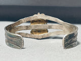 Early Very Old Vintage Native American Navajo Petrified Wood Sterling Silver Bracelet-Nativo Arts