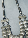 Top Shelf!!! Vintage Native American Navajo Sterling Silver Bead Double Strand Necklace-Nativo Arts