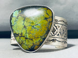 Magnificent Native American Navajo Frogskin Turquoise Sterling Silver Bracelet-Nativo Arts