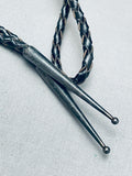 Huge Old Vintage Native American Navajo Royston Turquoise Sterling Silver Bolo Tie-Nativo Arts