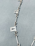 Native American Detailed Vintage Southwest Handmade Sterling Silver Petroglyph Necklace