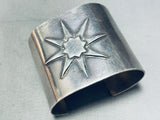 Northstar Vintage Hand Wrought Sterling Silver Wide Bracelet Cuff-Nativo Arts