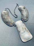 The Biggest Best Vintage Native American Navajo Feather Sterling Silver Necklace-Nativo Arts