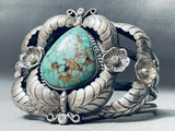 Heavy Vintage Native American Navajo 80 Grams Royston Turquoise Sterling Silve Rbracelet-Nativo Arts