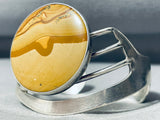 Desert Sand Agate Vintage Sterling Silver Unique Bracelet Cuff-Nativo Arts
