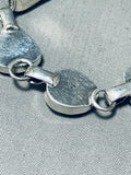Sparkling Native American Navajo Old Kingman Turquoise Sterling Silver Bracelet-Nativo Arts