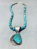 Sensational Vintage Native American Hopi Turquoise Sterling Silver Necklace-Nativo Arts
