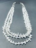 Incredible Vintage Santo Domingo White Shell Sterling Silver Necklace-Nativo Arts