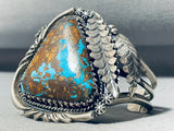 Boulder Turquoise Mine (rare) Vintage Native American Navajo Sterling Silver Bracelet Old-Nativo Arts