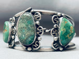 Huge Vintage Native American Navajo Royston Turquoise Sterling Silver Bracelet Cuff Old-Nativo Arts