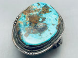 Museum Quality Vintage Native American Navajo Old Kingman Turquoise Sterling Silver Bracelet-Nativo Arts