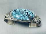 Important Vintage Turquoise Native American Navajo Sterling Silver Bracelet-Nativo Arts