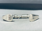 Important Orville Tsinnie Vintage Native American Navajo Sterling Silver Rope Bracelet-Nativo Arts