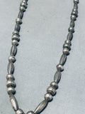 Astounding Vintage Native American Navajo Morenci Turquoise Sterling Silver Naja Necklace-Nativo Arts