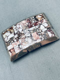 The Best Vintage Native American Navajo White Agate Sterling Silver Buckle-Nativo Arts