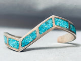 Astonishing Vintage Native American Navajo Cross Turquoise Sterling Silver Bracelet-Nativo Arts